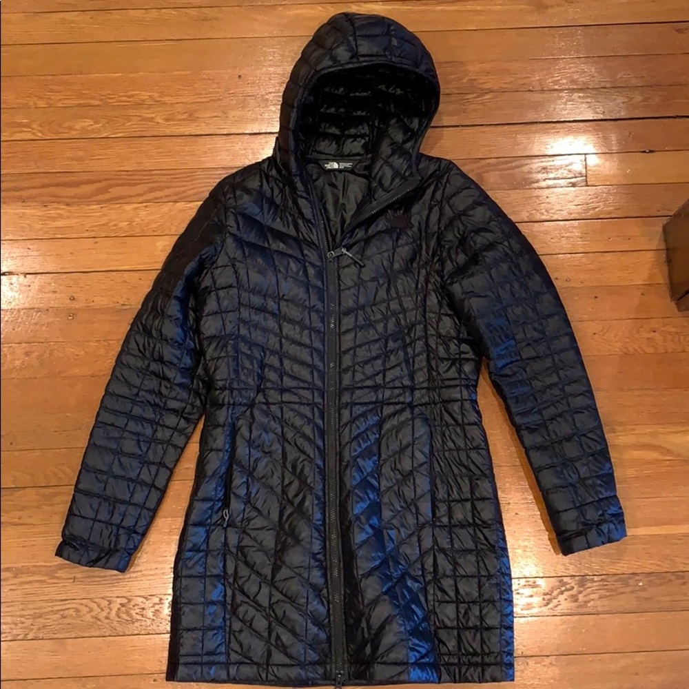 North face Thermoball Long Coat in Black